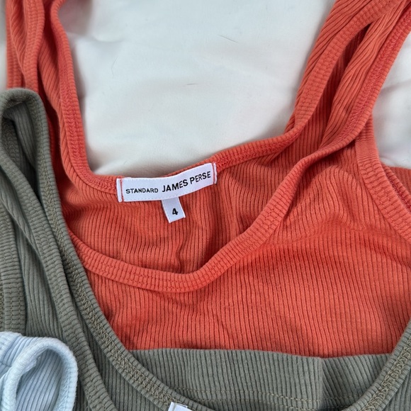 Bundle of 3 James Perse Tanks Size 4 - Picture 2 of 6